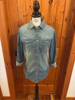 Denim Button-Up Shirt